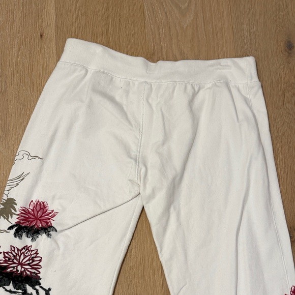 Lucky Brand White Women’s Cropped Pants with Pink & Black Floral Pattern size M - Picture 11 of 11